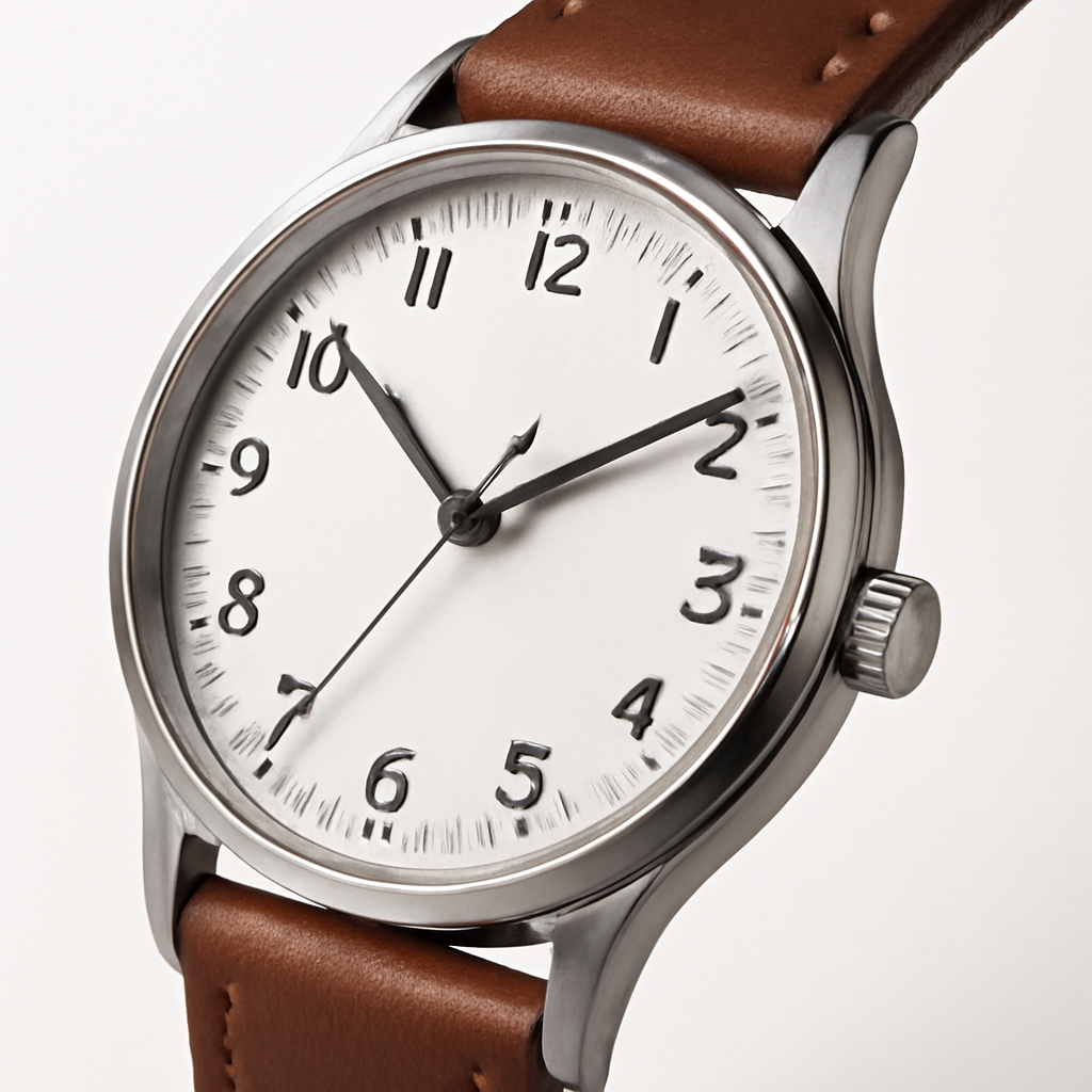 Men's Analog Watch with Leather Strap alternate view