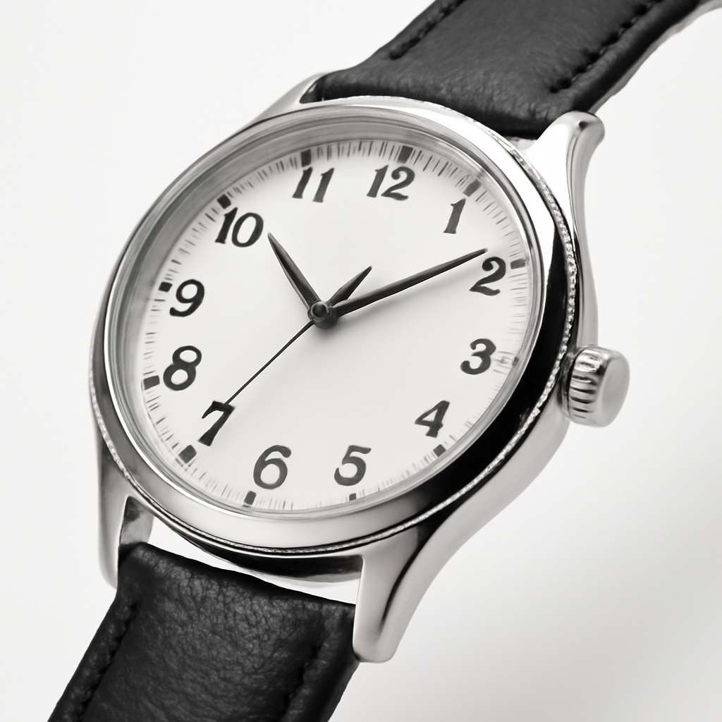 Men's Analog Leather Strap Watch alternate view