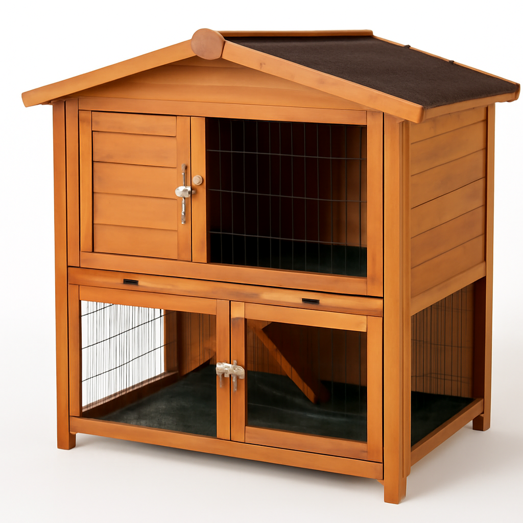 Large Wooden Rabbit Hutch alternate view