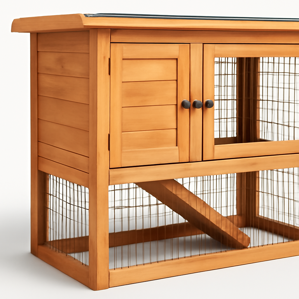 Large Wooden Rabbit Hutch alternate view