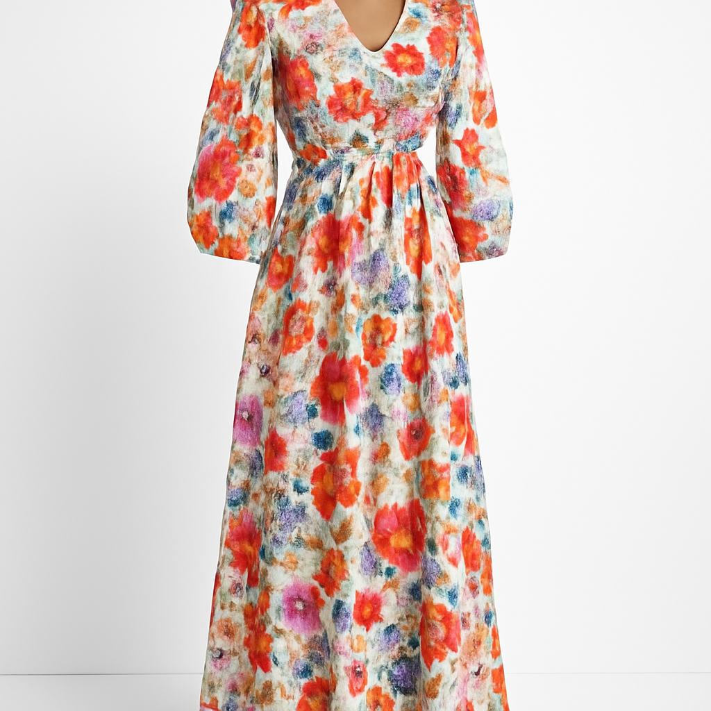 Floral Print Maxi Dress