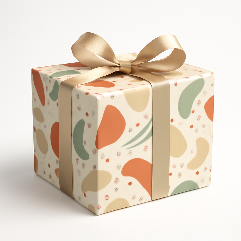Custom Printed Gift Box with Ribbon