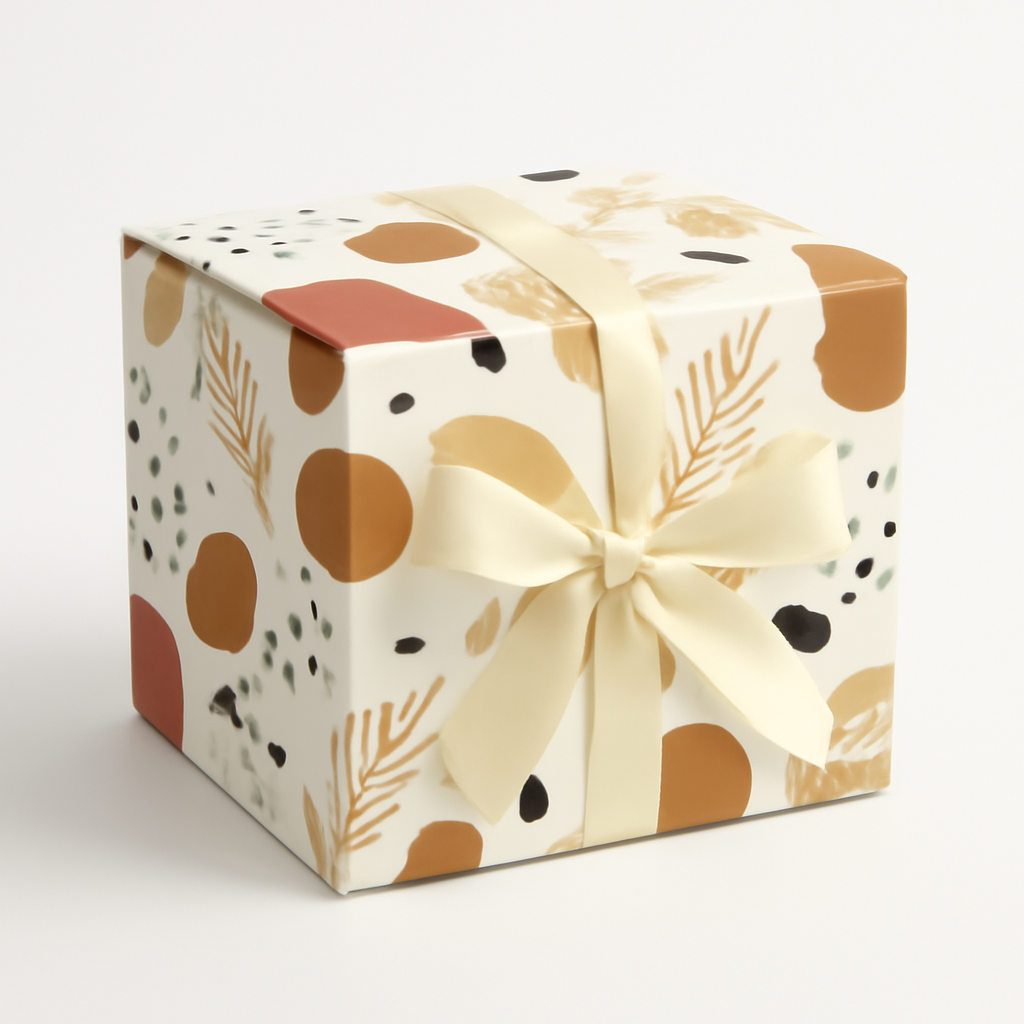 Custom Printed Gift Box with Ribbon