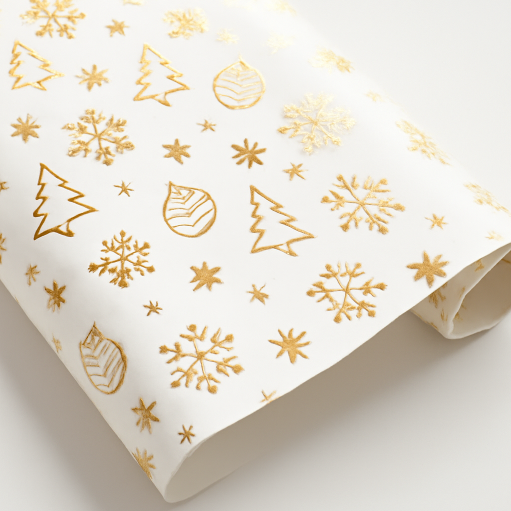 Festive Gold Foil Wrapping Paper alternate view