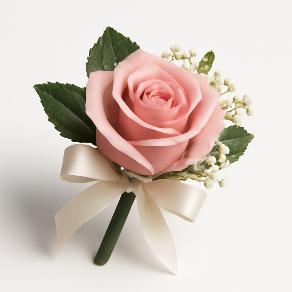 Elegant Pink Rose Corsage