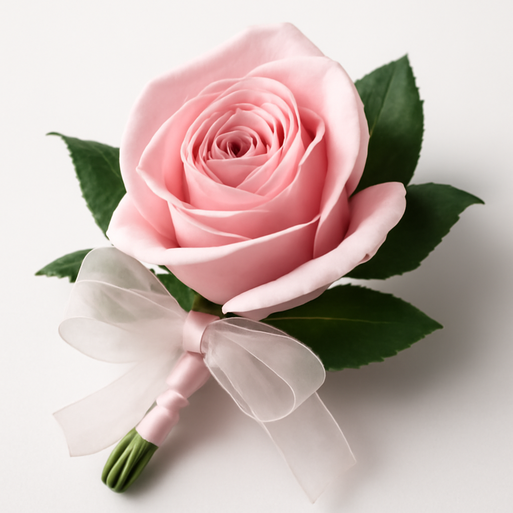 Elegant Pink Rose Corsage alternate view
