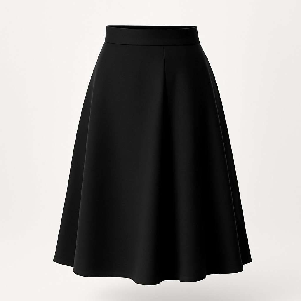 A-Line Knee-Length Skirt
